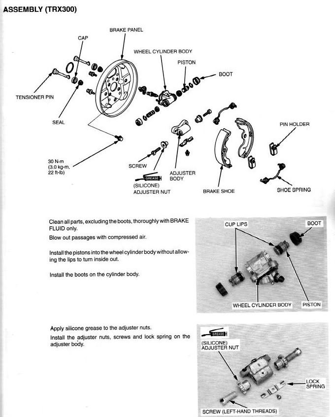 Honda Fourtrax 300 2x4 front drum brakes Honda Foreman Forums